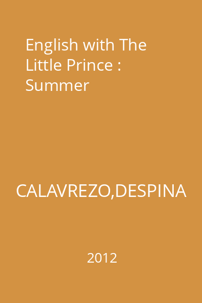 English with The Little Prince : Summer