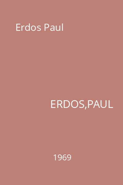 Erdos Paul