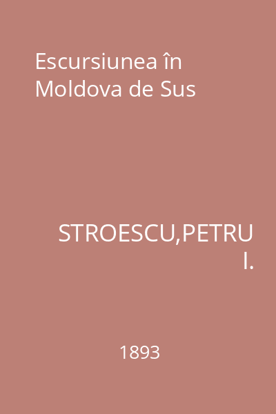 Escursiunea în Moldova de Sus