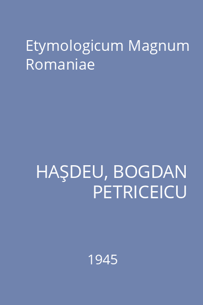 Etymologicum Magnum Romaniae