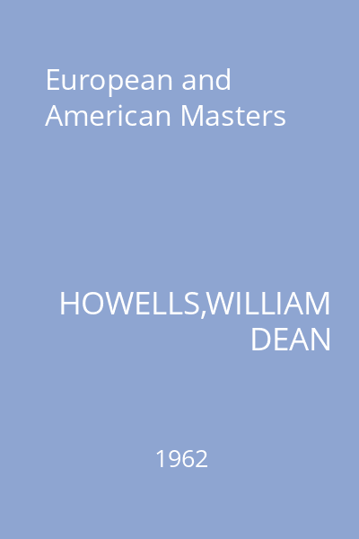 European and American Masters