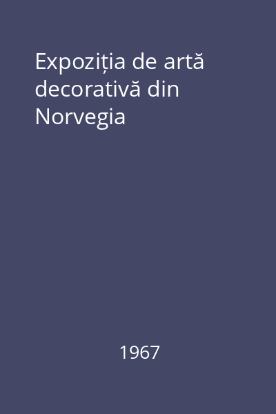 Expoziția de artă decorativă din Norvegia