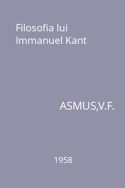 Filosofia lui Immanuel Kant