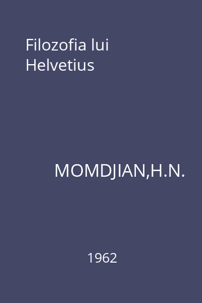 Filozofia lui Helvetius