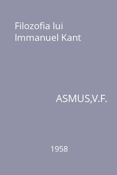 Filozofia lui Immanuel Kant