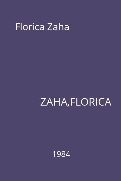 Florica Zaha