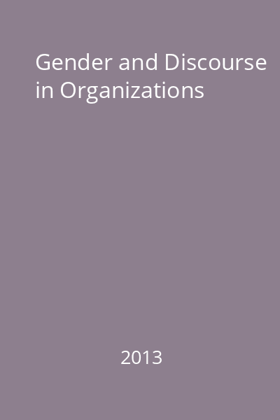 Gender and Discourse in Organizations