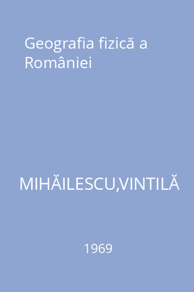 Geografia fizică a României