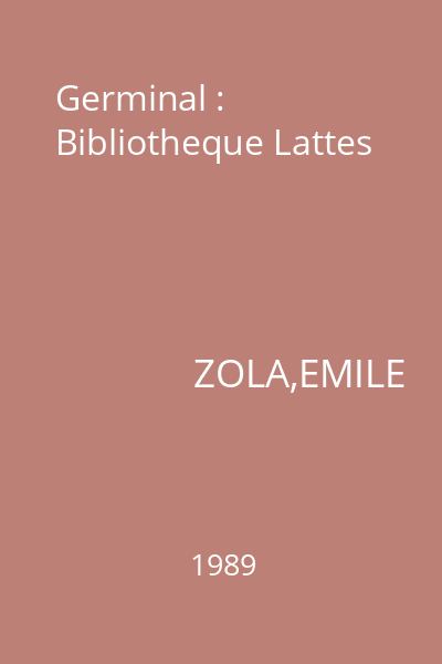 Germinal : Bibliotheque Lattes