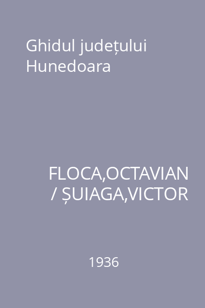 Ghidul județului Hunedoara