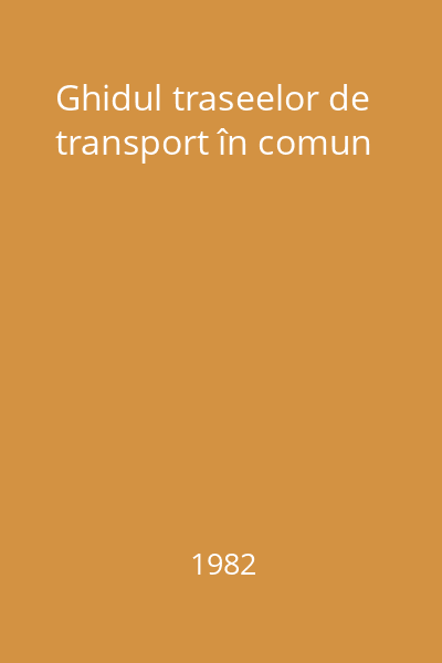 Ghidul traseelor de transport în comun