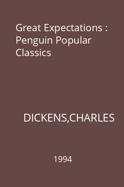 Great Expectations : Penguin Popular Classics