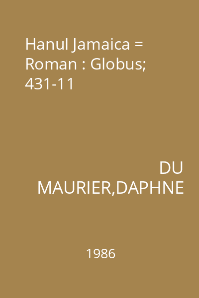Hanul Jamaica = Roman : Globus; 431-11