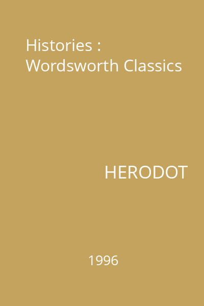 Histories : Wordsworth Classics