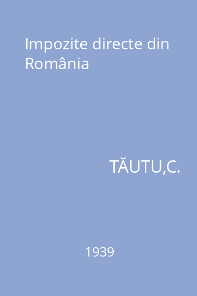 Impozite directe din România