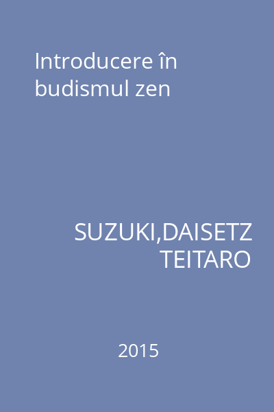 Introducere în budismul zen
