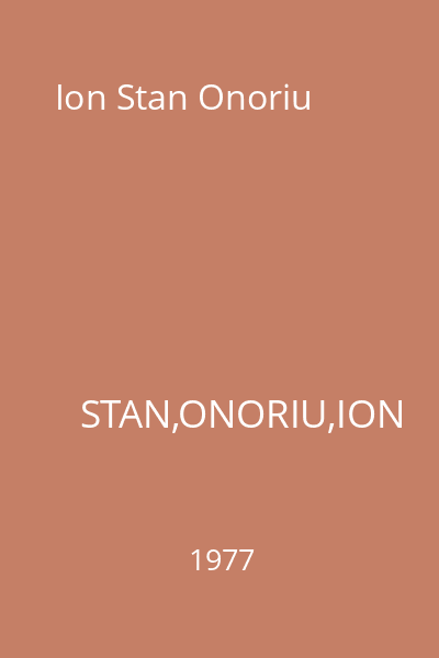 Ion Stan Onoriu