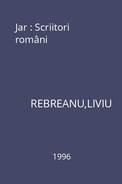 Jar : Scriitori români