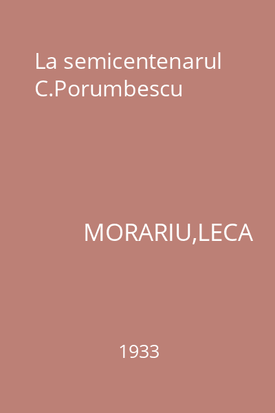 La semicentenarul C.Porumbescu