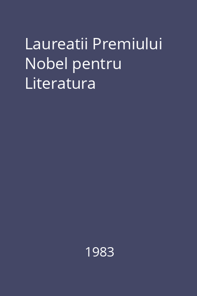 Laureatii Premiului Nobel pentru Literatura