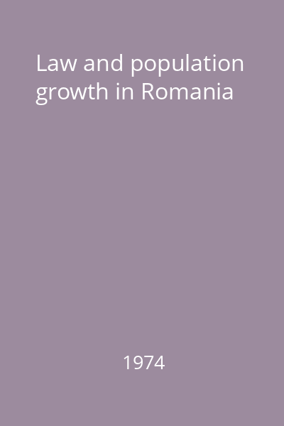 Law and population growth in Romania