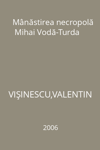 Mânăstirea necropolă  Mihai Vodă-Turda