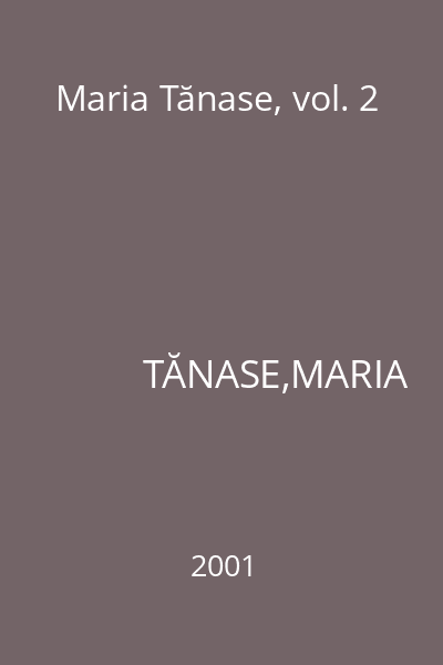 Maria Tănase, vol. 2