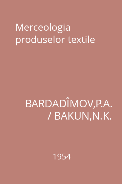 Merceologia produselor textile