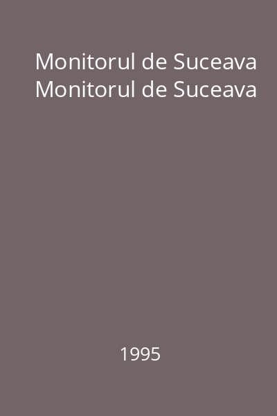 Monitorul de Suceava Monitorul de Suceava