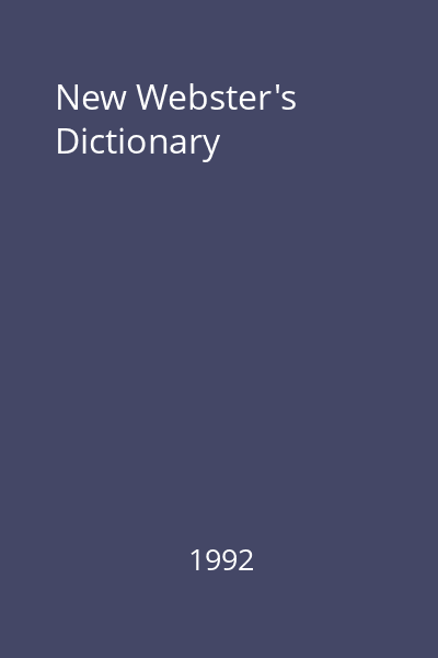 New Webster's Dictionary