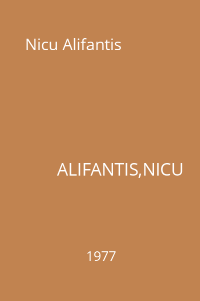 Nicu Alifantis