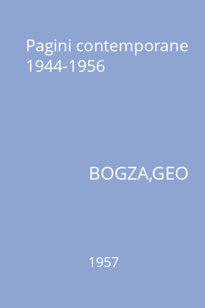 Pagini contemporane 1944-1956