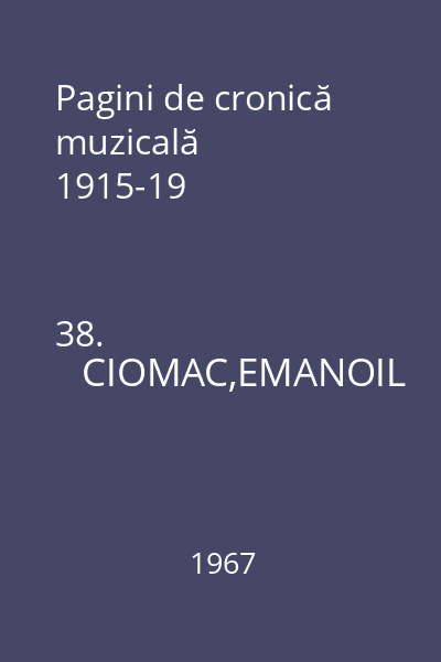 Pagini de cronică muzicală 1915-19



38.