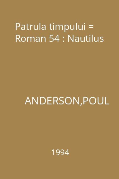 Patrula timpului = Roman 54 : Nautilus