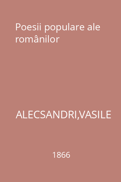 Poesii populare ale românilor