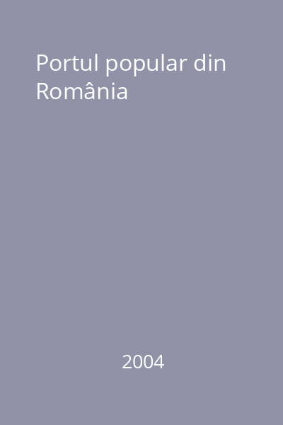 Portul popular din România