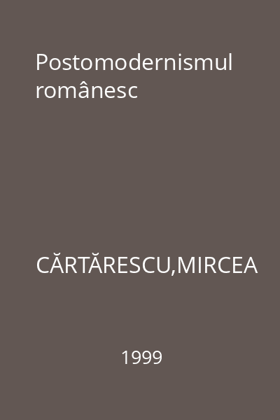 Postomodernismul românesc