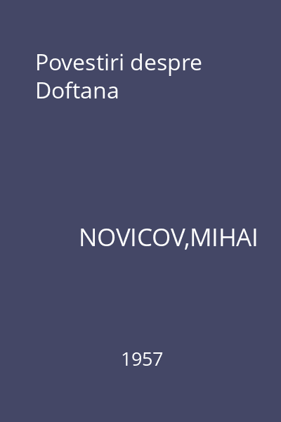 Povestiri despre Doftana