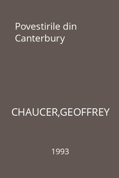 Povestirile din Canterbury