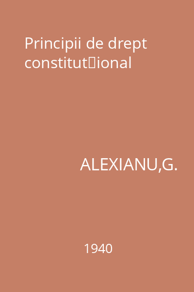 Principii de drept constituţional