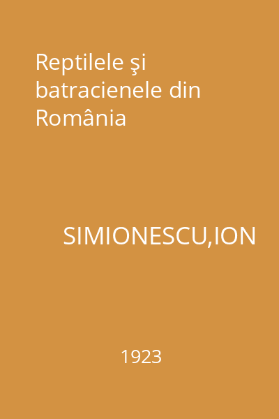 Reptilele şi batracienele din România