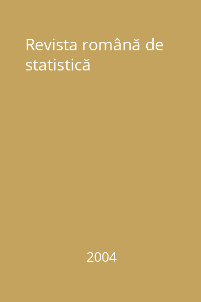 Revista română de statistică