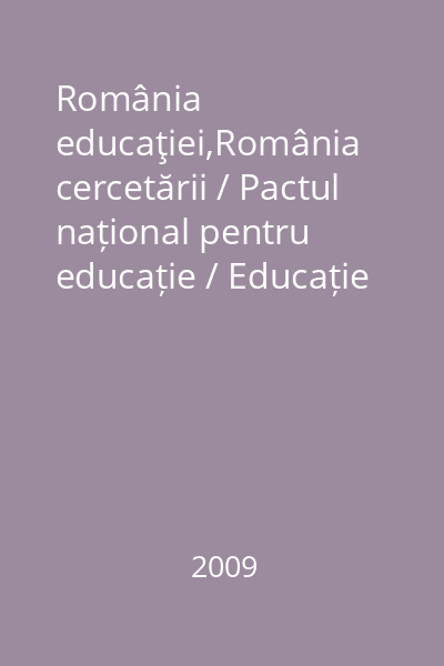 România educaţiei,România cercetării / Pactul național pentru educație / Educație și cercetare pentru societatea cunoașterii / Acordul sindicatelor