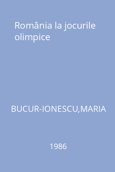 România la jocurile olimpice