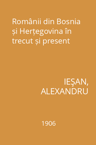 Românii din Bosnia și Herțegovina în trecut și present