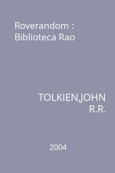 Roverandom : Biblioteca Rao