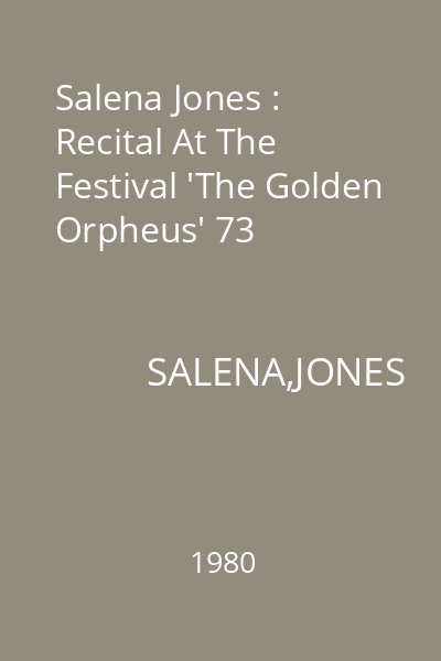 Salena Jones : Recital At The Festival 'The Golden Orpheus' 73