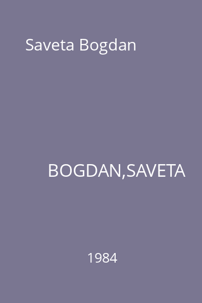 Saveta Bogdan