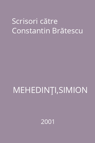 Scrisori către Constantin Brătescu