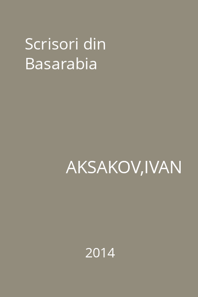 Scrisori din Basarabia